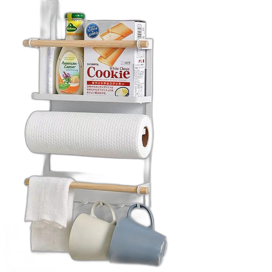 Magnetic Fridge Holder Rack Kitchen Organizer for Kitchen Towel Condiments Seasonings Storage Refrigerator