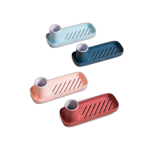 Nordic Plastic Storage Holder Bathroom Toothbrush Soap Toiletries Shelf Shower Organiser