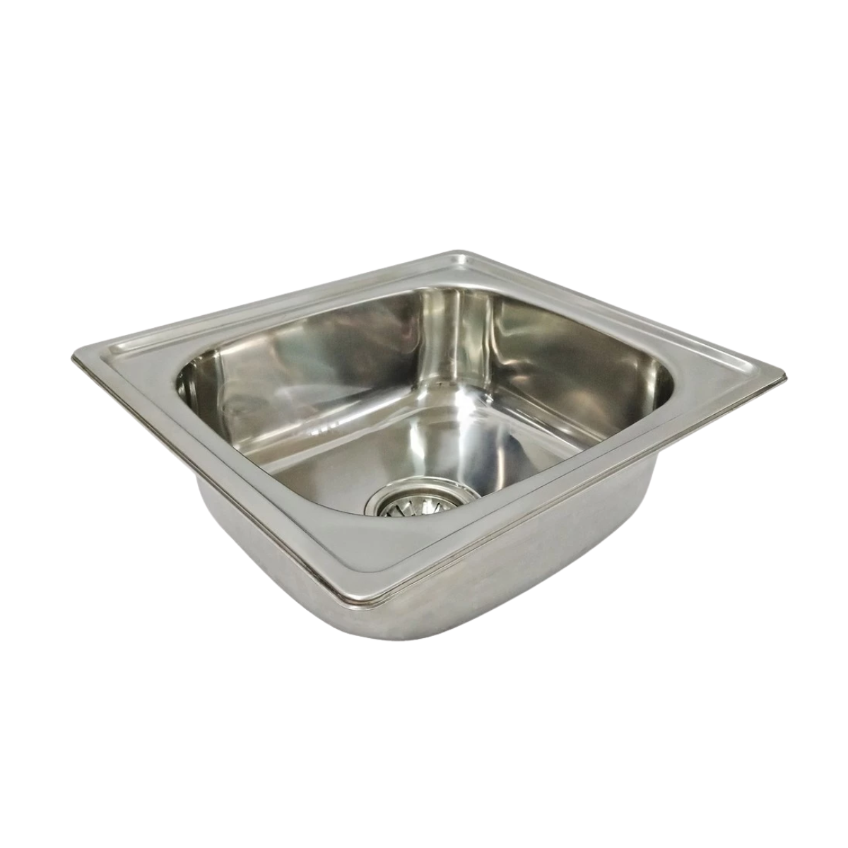 SINGLE BOWL STAINLESS STEEL SINK/SET 440mm X 400mm X 160mm