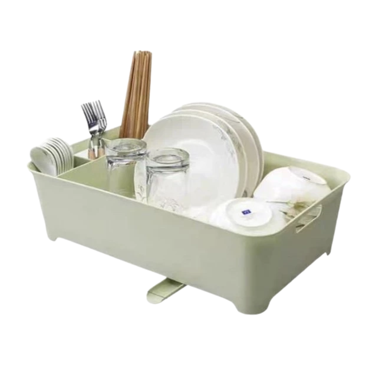 Multipurpose Nordic Style Dish Rack with Drainage Board Dish Drainer Bathroom Storage Box Kitchen Storage