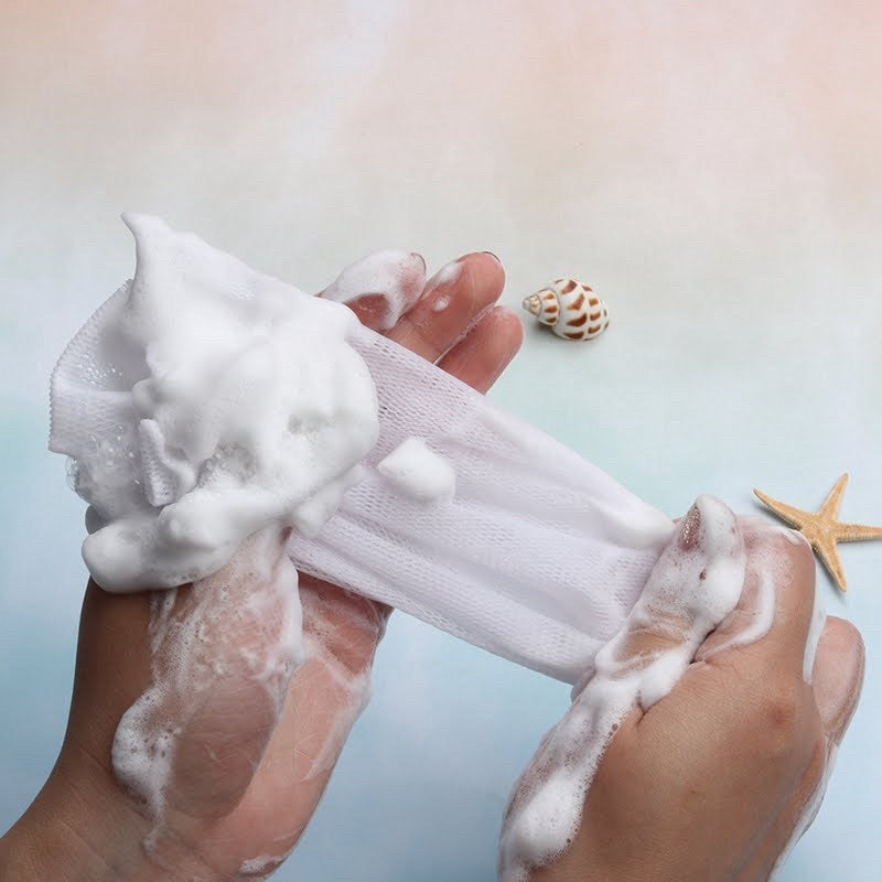 C&C Double Layer Soap Net Foaming Net Thick Soap Foaming Soap Mesh Bag Foam Cleanser Face SABUN JARING BERBUIH
