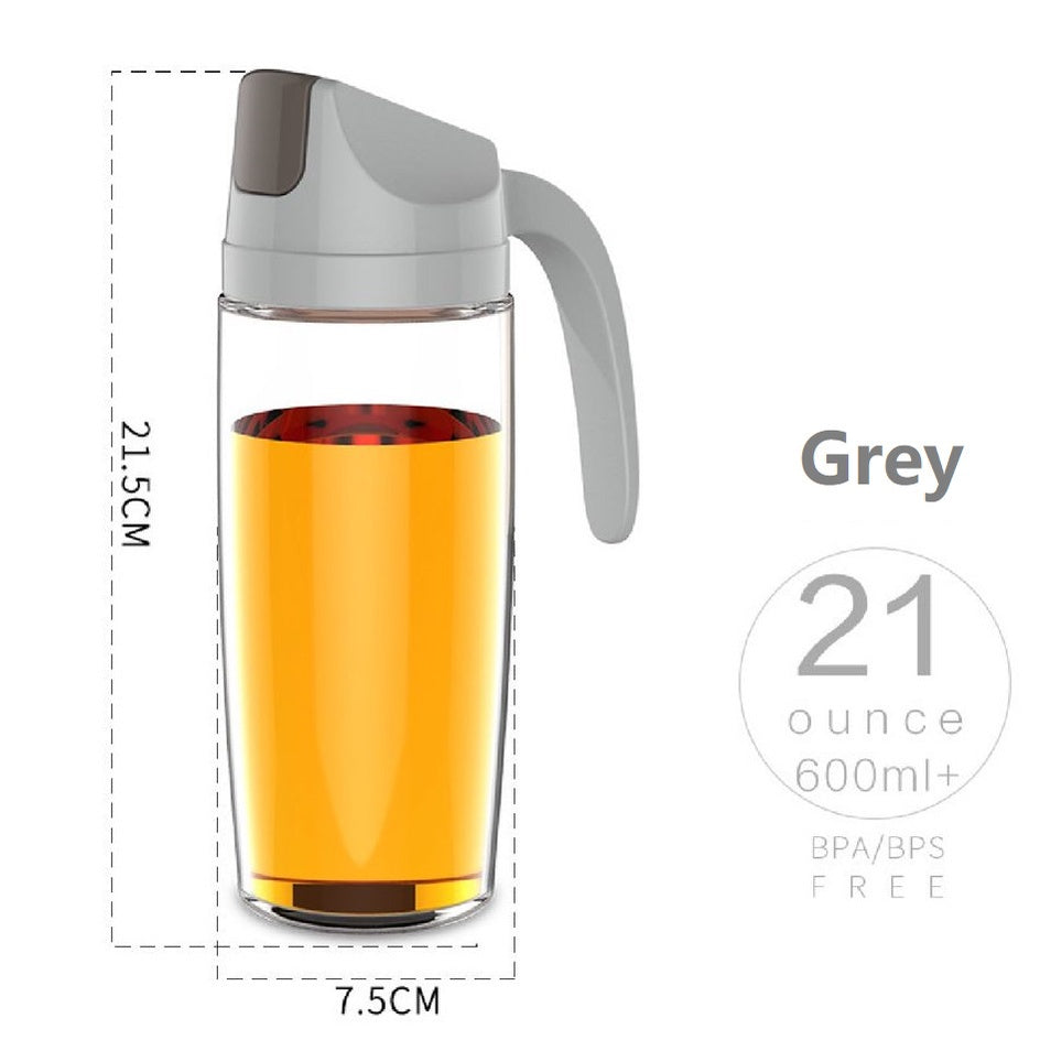 Automatic Oil Dispenser Oil Bottle Stainless Steel Oil Nozzle Auto Flip Cap Glass Auto Oil Dispenser Botol Minyak