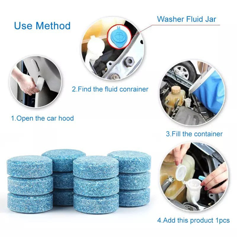 C&C 1 PC Car Windshield Wiper Glass Cleaner Concentrated Household Washer TANK Effervescent Tablet Pencuci Kaca Kereta