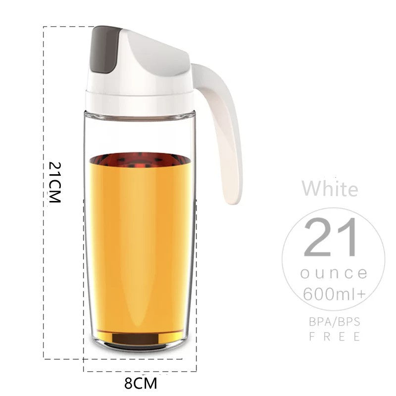 Automatic Oil Dispenser Oil Bottle Stainless Steel Oil Nozzle Auto Flip Cap Glass Auto Oil Dispenser Botol Minyak