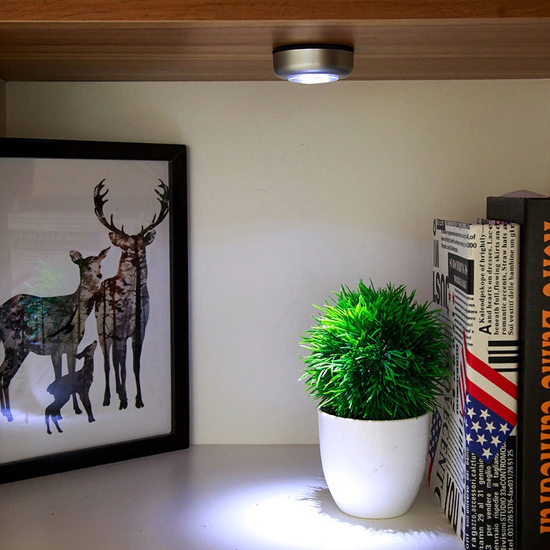 C&C Adhesive Stick Touch Lamp Wardrobe Cabinet Corridor Battery Powered LED Emergency Light Lampu Malam