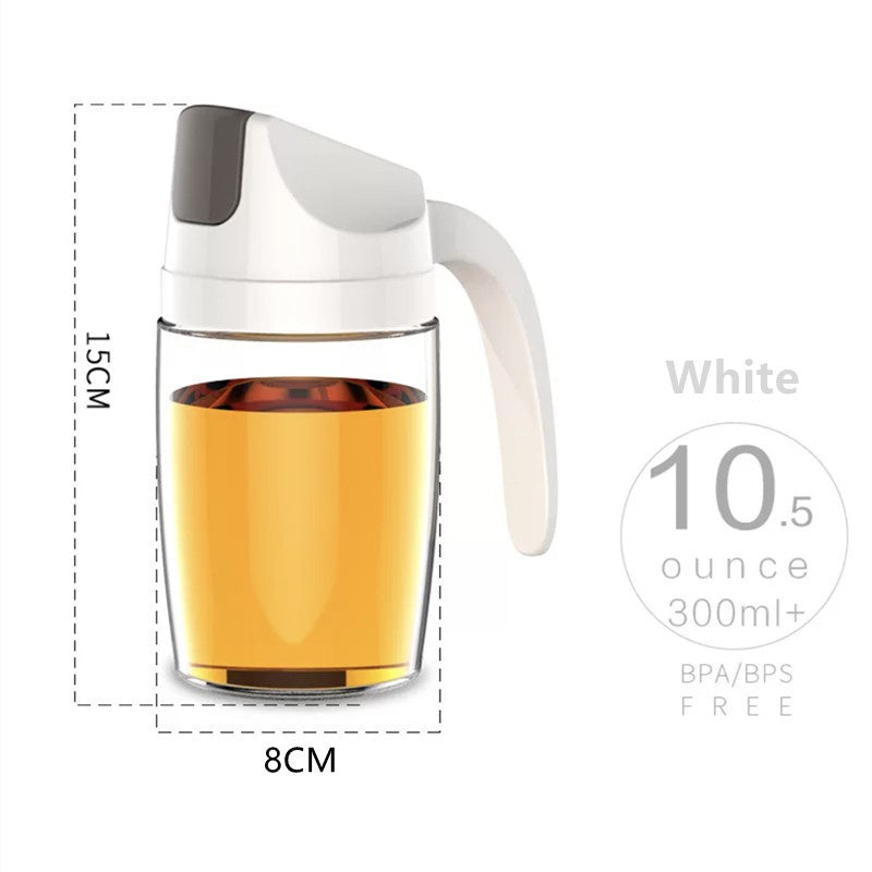 Automatic Oil Dispenser Oil Bottle Stainless Steel Oil Nozzle Auto Flip Cap Glass Auto Oil Dispenser Botol Minyak