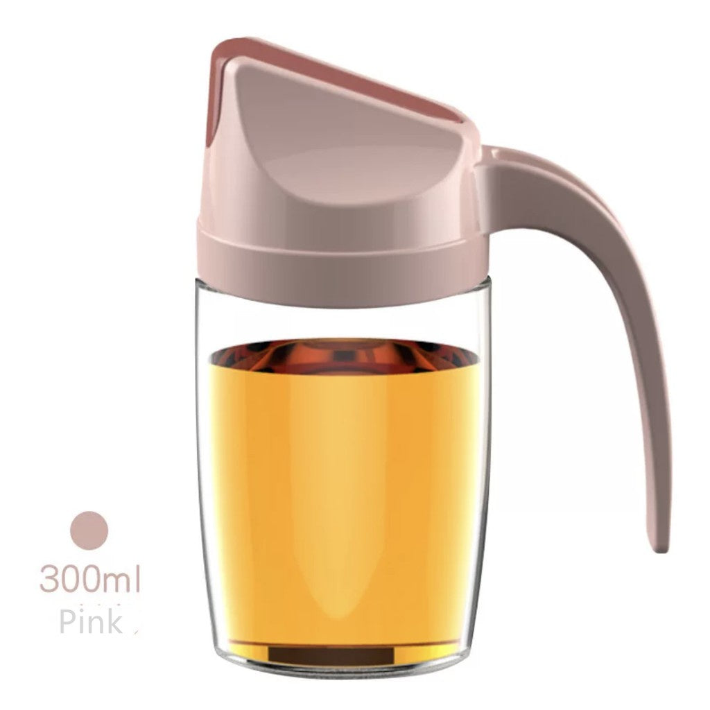 Automatic Oil Dispenser Oil Bottle Stainless Steel Oil Nozzle Auto Flip Cap Glass Auto Oil Dispenser Botol Minyak
