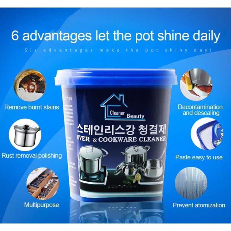 500g Oven and Cookware Cleaner Stainless Steel Cleaning paste cream Powder Pencuci Periuk Pengilat polish oven