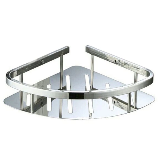 Stainless Steel Anti-Rust Corner Storage Shelf Hanging Rack Soap Sponge 230 x 230 x 60mm