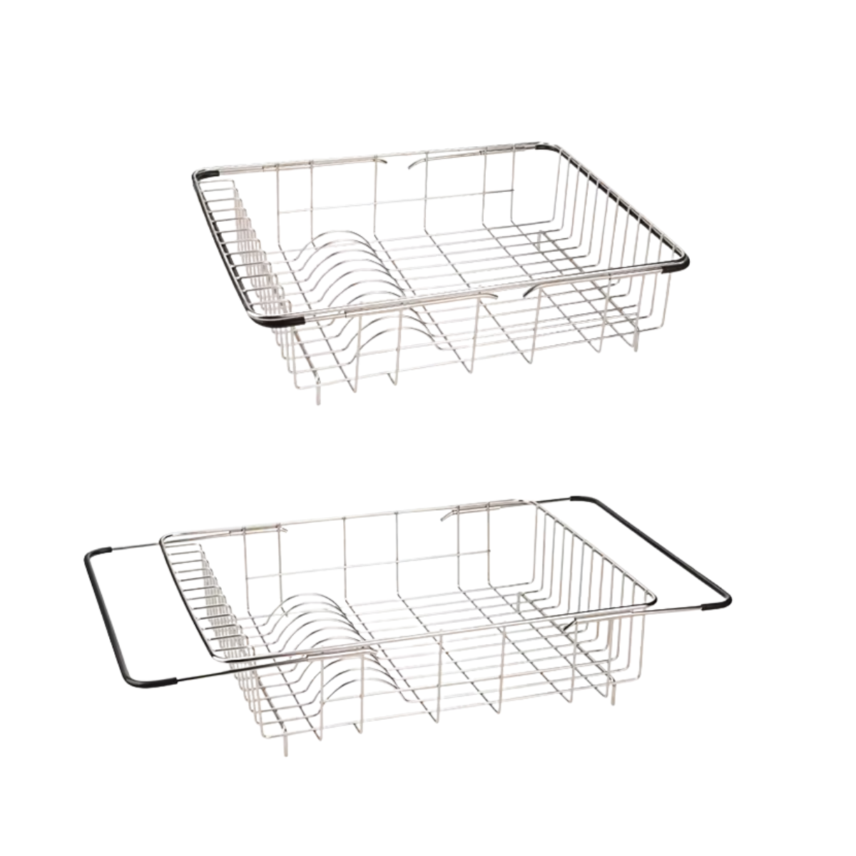 Stainless Steel Dish Rack Retractable Drain Rack Kitchen Fruit Vegetable Storage Rack Telescopic drain basket