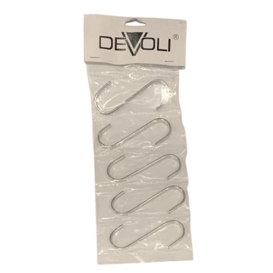 Stainless Steel Flat S Hook Hanger Hanging Multi Purpose Kitchenware Spoon Utensil Cloth Cangkuk Gantung S