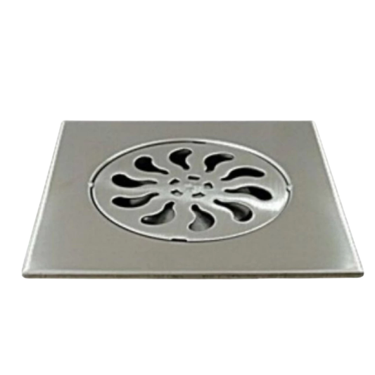 STAINLESS STEEL FLOOR GRATING W/FILER W /DRAIN 6 X 6 MM
