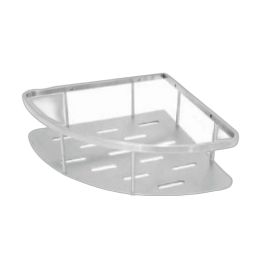 SUS 304 STAINLESS STEEL CORNER BASKET FOR SHAMPOO SOAP BATHROOM GLOSSY FINISHING