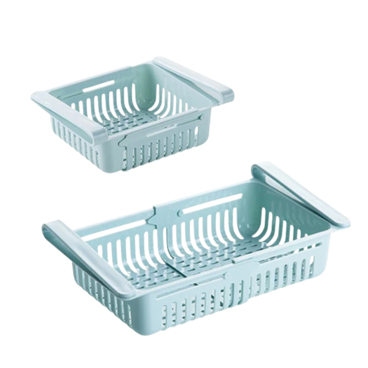 Telescopic Adjustable Refrigerator Storage Rack Fridge Drawer Shelf Kitchen Organizer Table Drawer Basket Space Saver