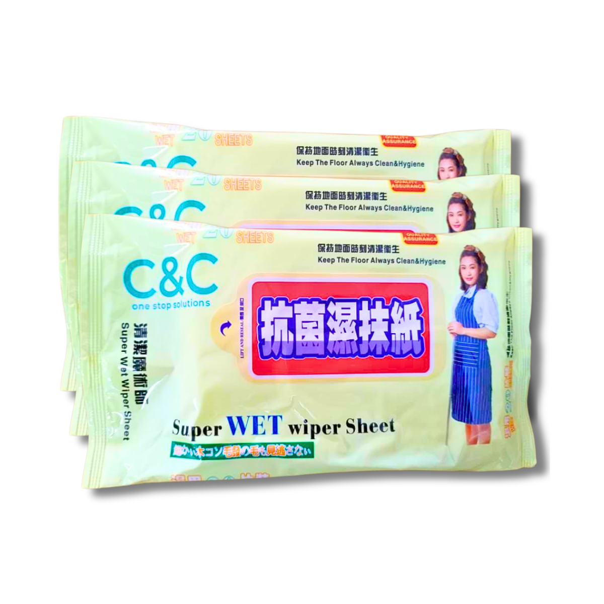 Tisu Basah Lantai Wiper Mop Lantai Penyapu Kertas Pakai Buang Kain Wet Tissue Magik Habuk Rambut Rumah Super Wet Wipes