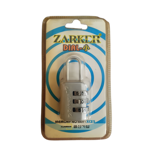 ZARKER Resettable Combination Lock 3 Copper Digit Padlock for Indoor and Outdoor Rustless Die-Cast